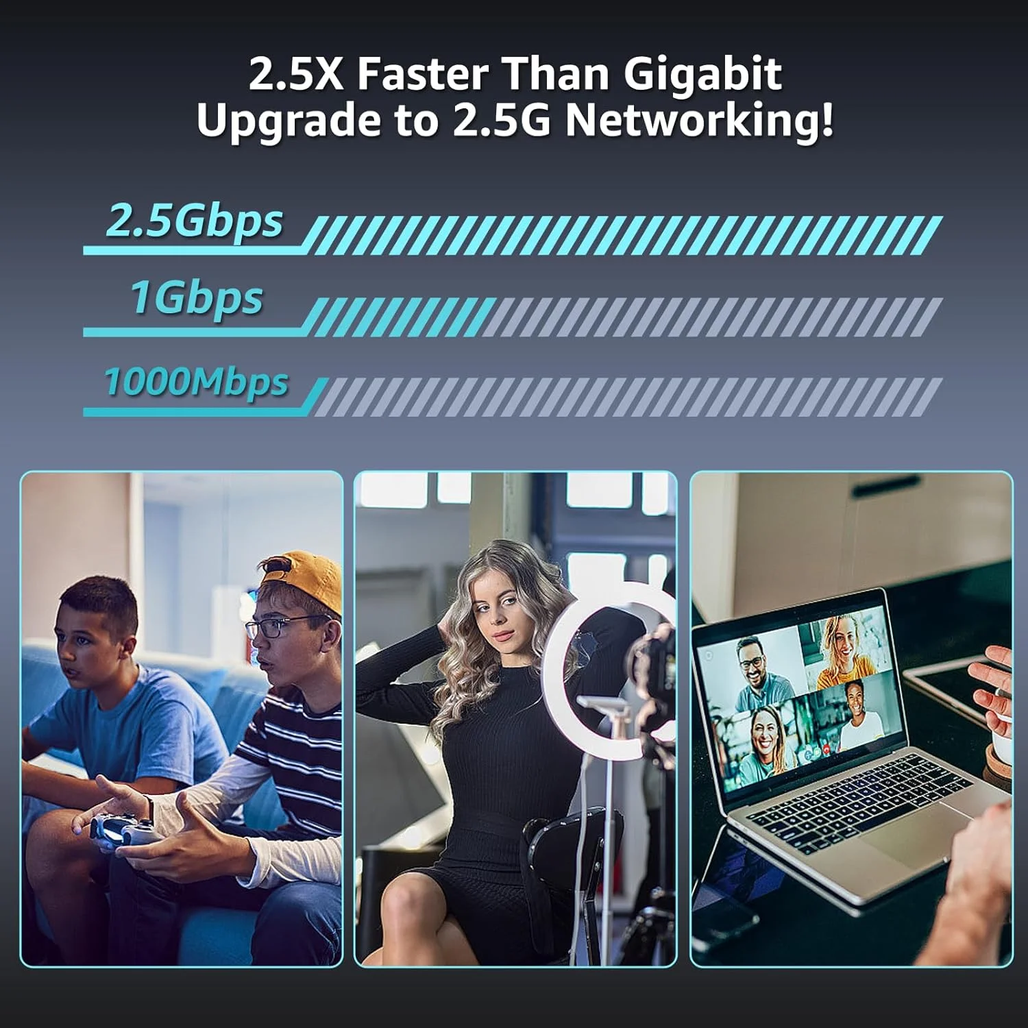 کارت شبکه 2.5G PCIe، آداپتور اترنت 2.5 گیگابیتی PCI Express YuanLey با Realtek RTL8125B، کارت NIC 2500Mbps RJ45 LAN Controller برای PC Windows/Linux/MAC OS با براکت Low-Profile