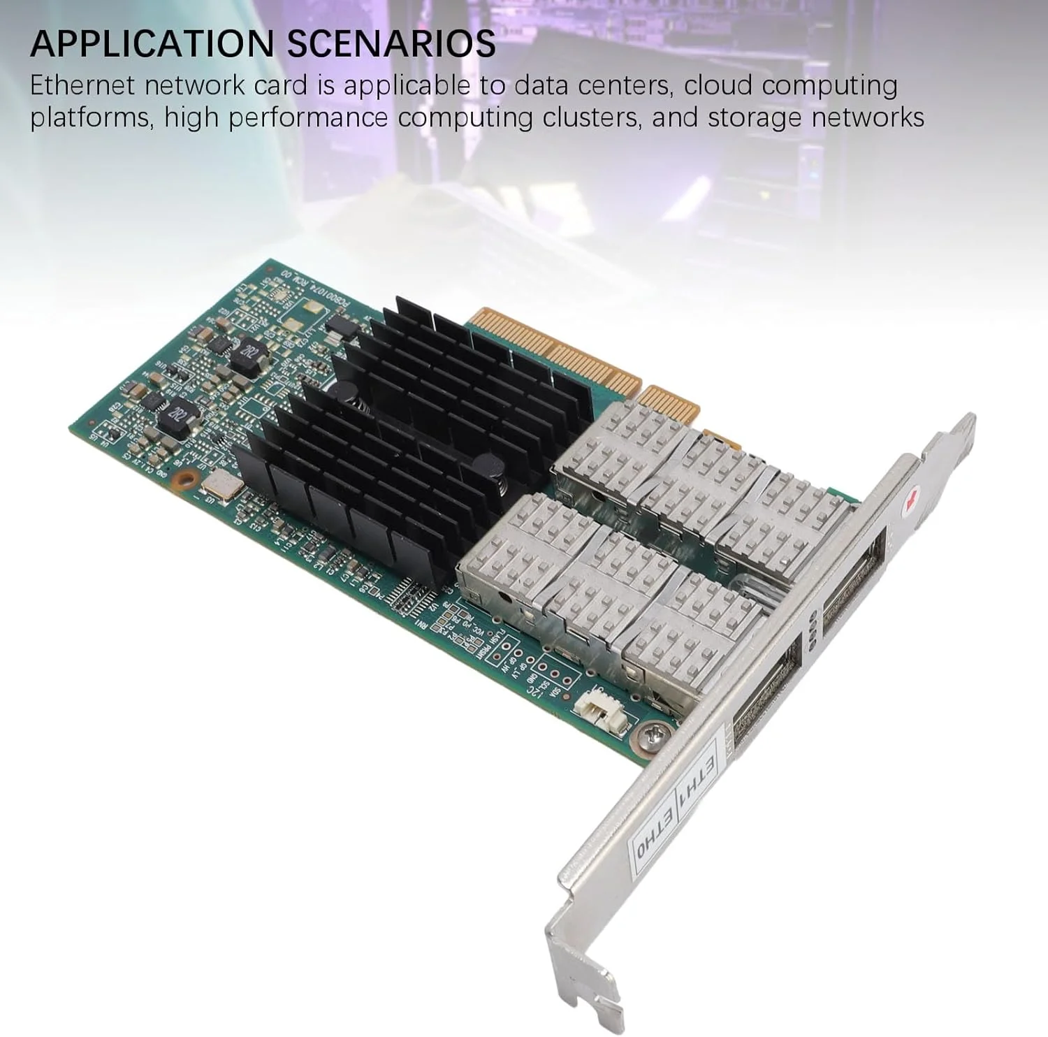 کارت شبکه اترنت 40 گیگابیتی PCIe، کارت شبکه 2 پورت 40GbE، تاخیر کم، PCI Express 3.0 X8، برای فیبر نوری