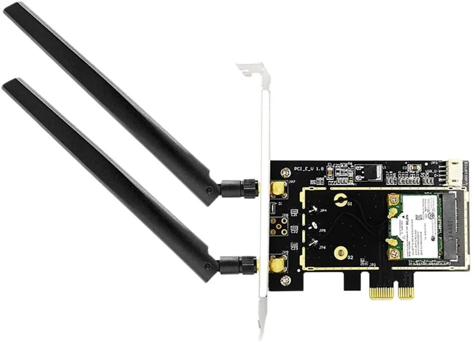 آداپتور کارت شبکه بی سیم ZYZY، آداپتور کارت وای فای مینی PCIe، آداپتور وای فای PCIe برای رایانه شخصی رومیزی BCM94352 7260AC AR5B22