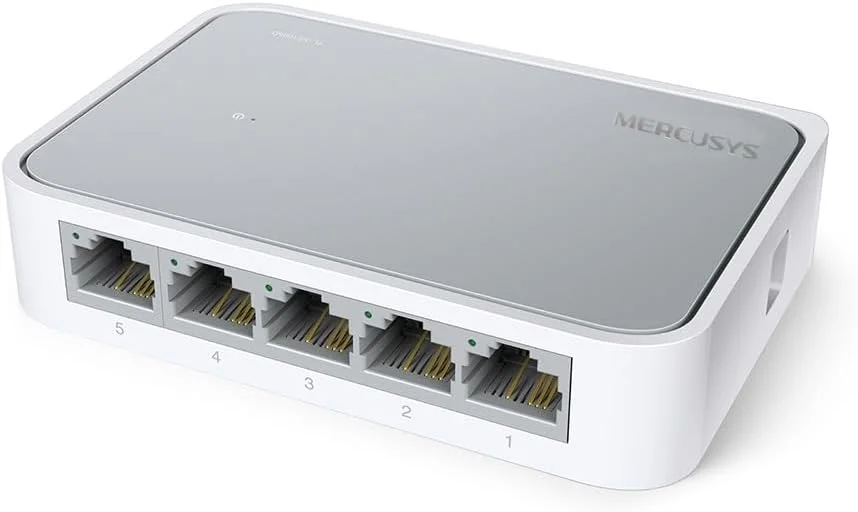 MERCUSYS TP-Link TL-SF1005D سوئیچ/هاب اترنت رومیزی 5 پورت 10/100 مگابیت بر ثانیه، تقسیم کننده اترنت، Plug & Play، بدون نیاز به پیکربندی
