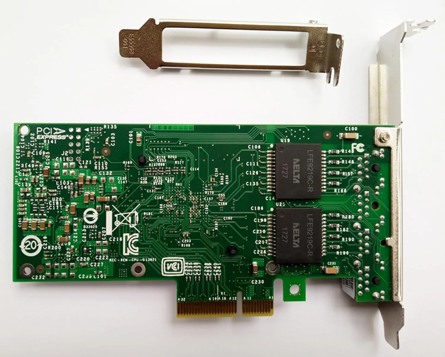 آداپتور شبکه PCI Express 10/100/1000Mbps اینتل I350-T4 I350T4V2BLK چهار پورت RJ45، PCI-E x4، کارت شبکه سرور اترنت