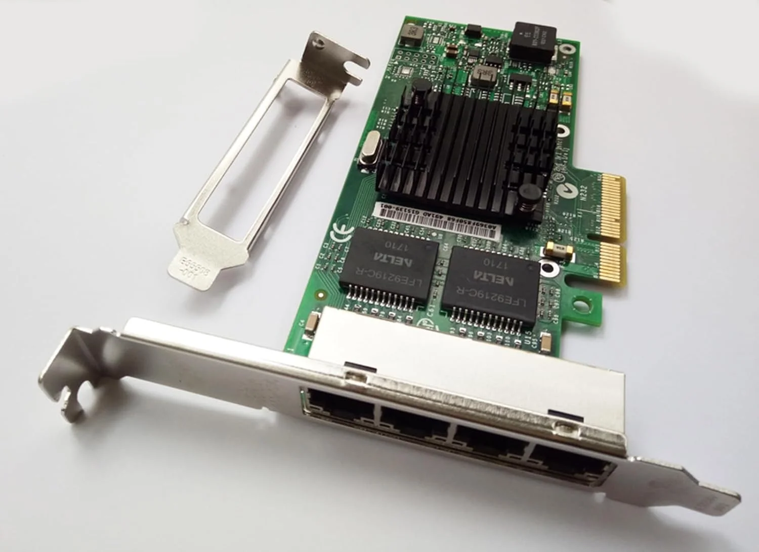 آداپتور شبکه PCI Express 10/100/1000Mbps اینتل I350-T4 I350T4V2BLK چهار پورت RJ45، PCI-E x4، کارت شبکه سرور اترنت