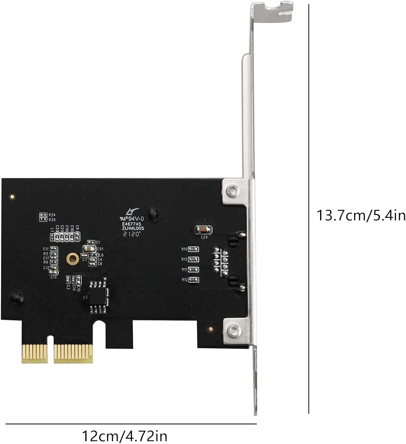 آداپتور شبکه 2500 مگابیت بر ثانیه PICE به RJ45 با تراشه RTL8125B، کارت شبکه گیگابیتی 2.5 گیگابیت بر ثانیه، آداپتور کنترلر اترنت کارت PCIe گیگابیت