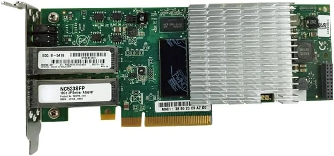 کارت شبکه فیبر نوری 10G مدل 593742-001 593715-001 NC523SFP QLE3242، برد توسعه دهنده، آداپتور 10GbE دو پورت، برد PCIE