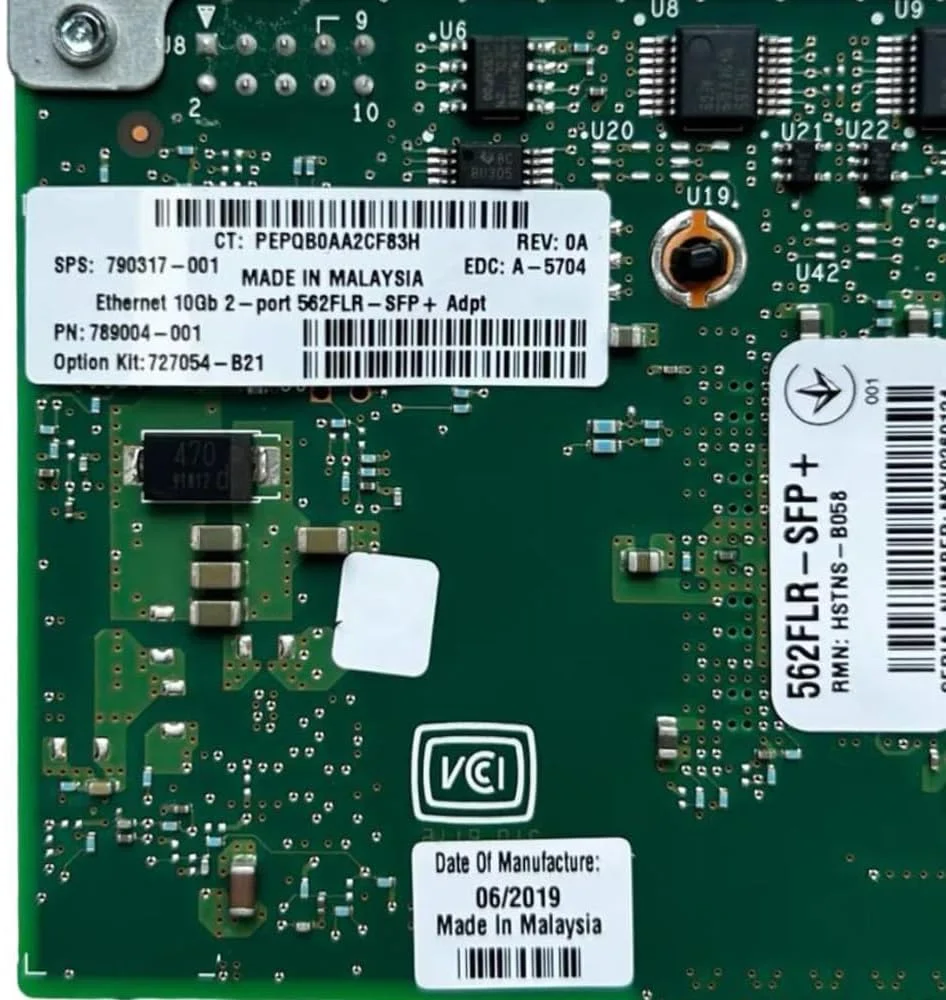 790317-001 789004-001 727054-B21 562FLR-SFP+ اترنت 10Gb دوگانه 10Gb/s SFP Gen10 Gen9 PCIe آداپتور برد توسعه کارت شبکه