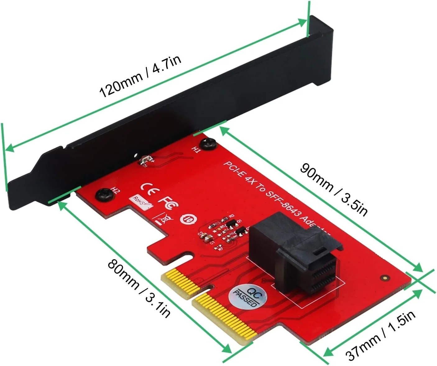 کارت آداپتور، لوازم جانبی کامپیوتر شامل براکت سایز معمولی، فرم فاکتور PCIe کوچک با براکت PCIE کوچک روی برد برای کامپیوتر