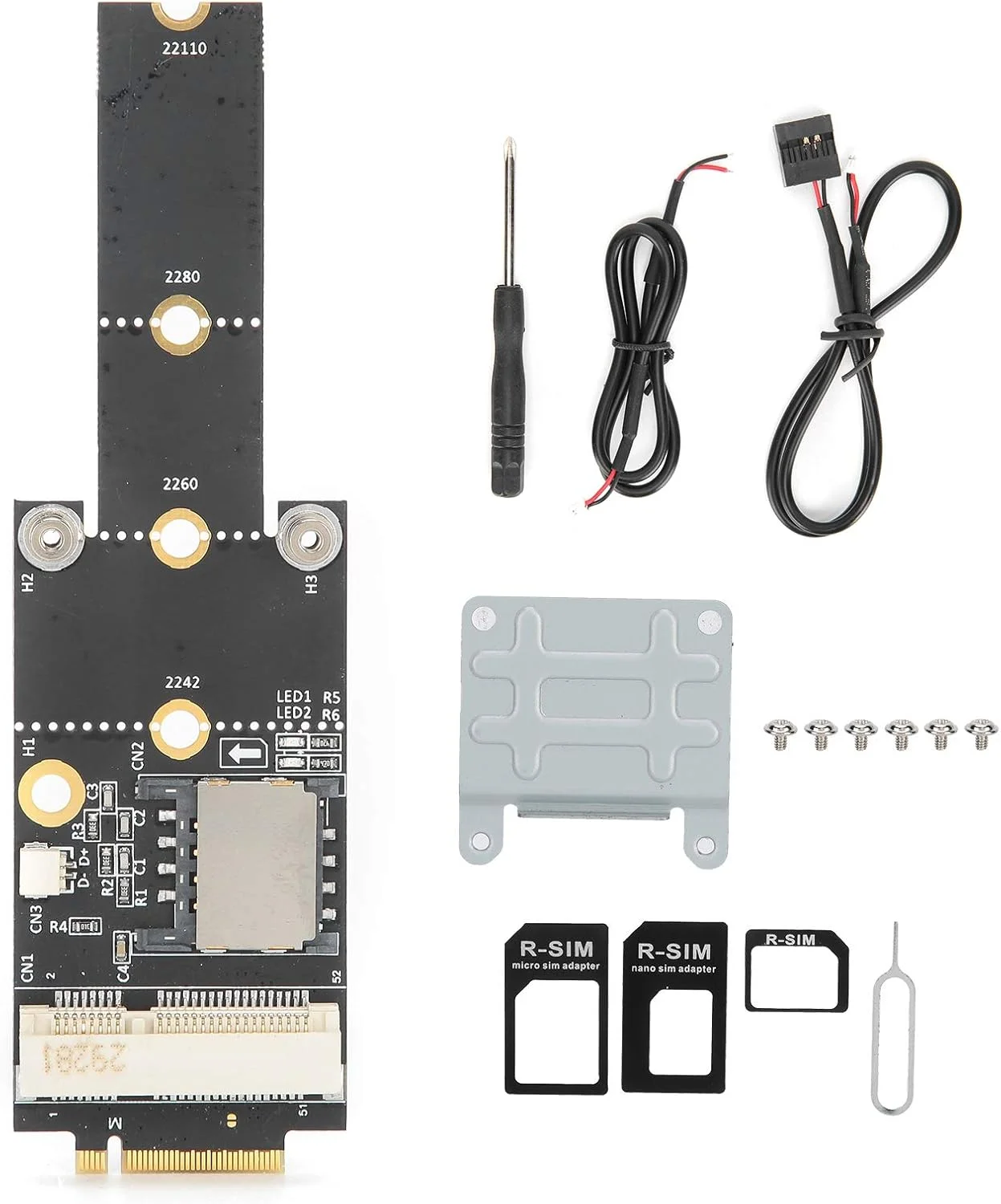 مبدل Mini PCIE به M.2 (NGFF) Key M، کارت آداپتور Mini PCIE به NGFF(M.2) Key M مبدل شبکه برای Win10/8/7/2000/ برای لینوکس