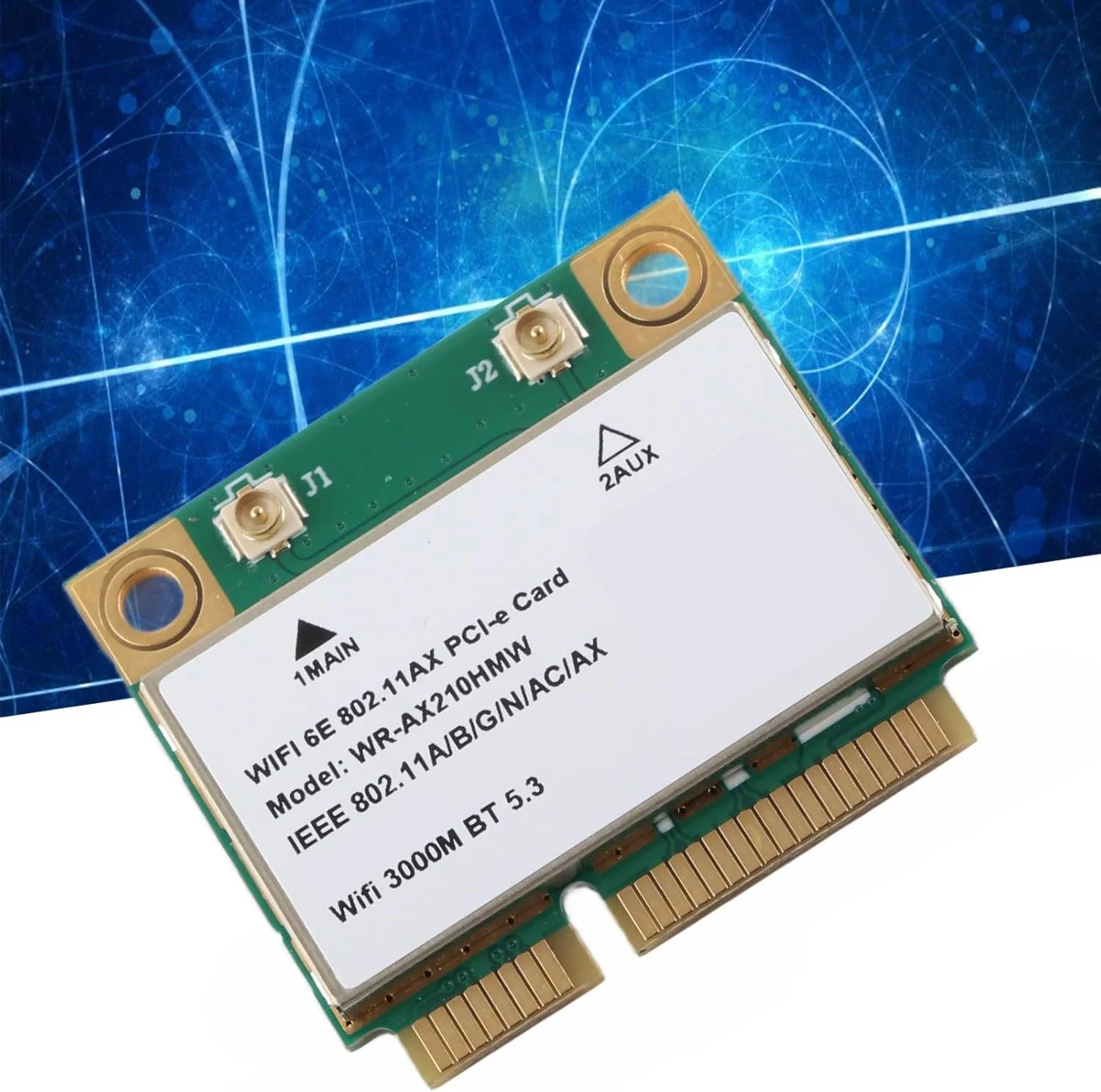 آداپتور، کارت شبکه لپ تاپ 6E 5G سه بانده گیگابیتی 6GHz کارت PCB با پورت Mini Pcie با کارت شبکه 5374M Pcie برای لپ تاپ