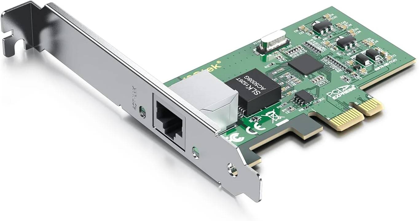 کارت شبکه اترنت گیگابیتی 10/100/1000 مگابیت بر ثانیه، تک پورت مسی RJ45، با تراشه Intel 82574L، مشابه Intel EXPI9301CT/EXPI9301CTBLK NIC، PCIE X1، پشتیبانی از ویندوز/لینوکس