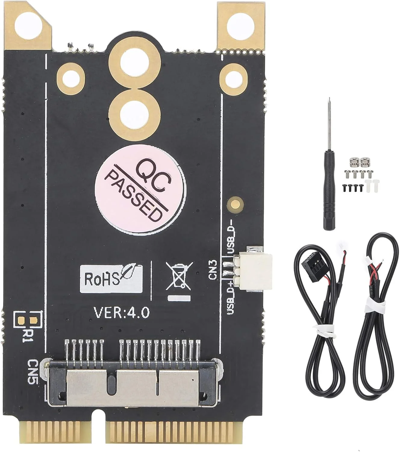 آداپتور شبکه بی سیم Mini PCI-E Express، آداپتور کارت وای فای بی سیم (بدون کارت وای فای) 12 + 6 پین، برای Broadcom BCM94360CD BCM943602CS BCM94360CS2 BCM94331CD BCM943224P