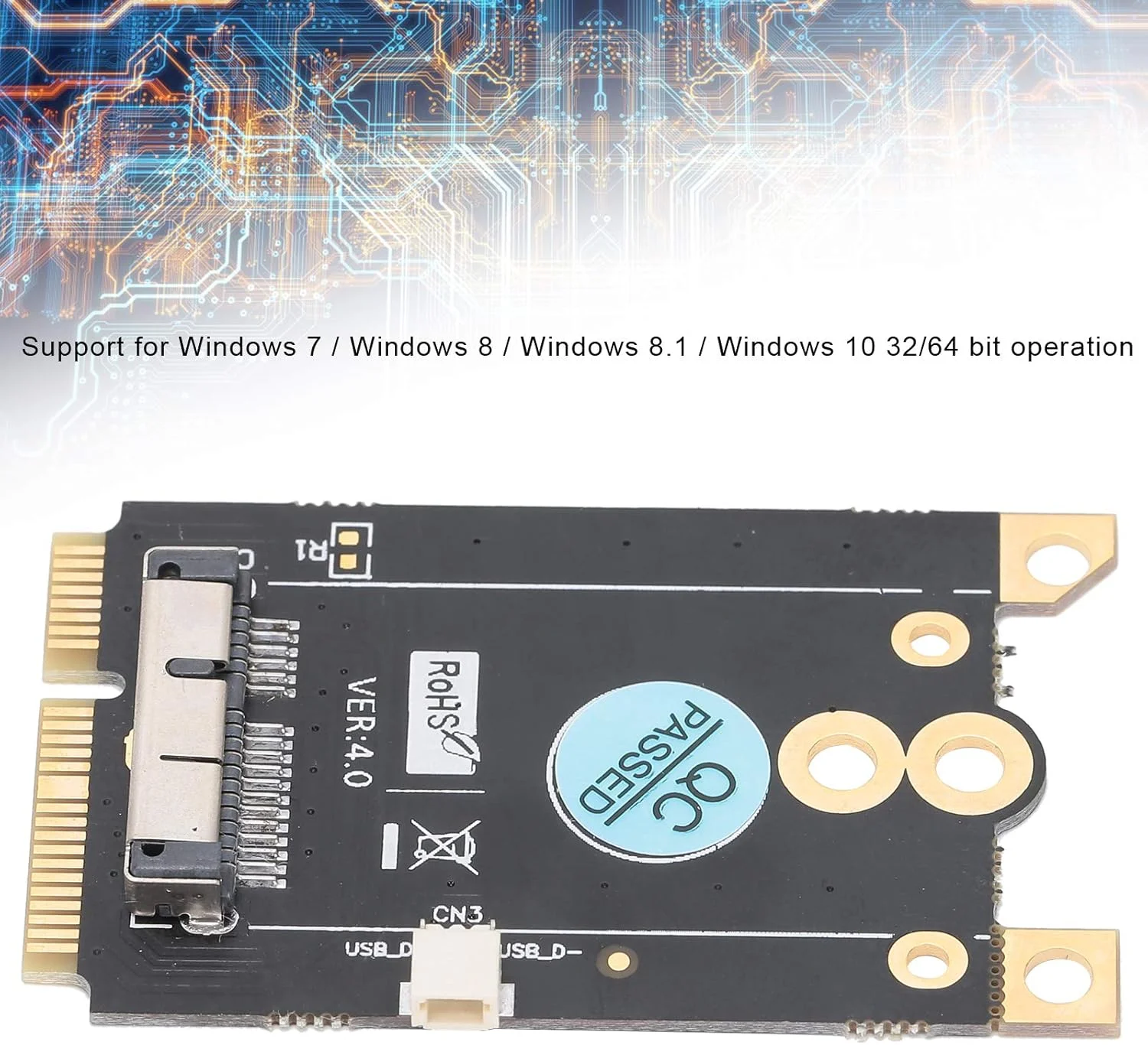 آداپتور شبکه بی سیم Mini PCI-E Express، آداپتور کارت وای فای بی سیم (بدون کارت وای فای) 12 + 6 پین، برای Broadcom BCM94360CD BCM943602CS BCM94360CS2 BCM94331CD BCM943224P