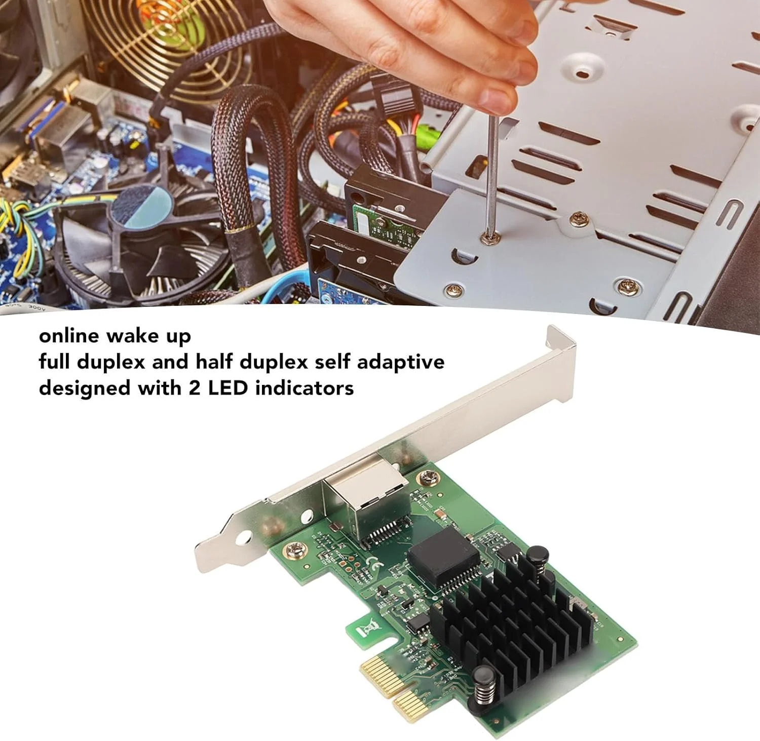 کارت شبکه گیگابیتی Bewinner PCIe، پورت RJ45 با سرعت 10/100/1000/2500 مگابیت بر ثانیه، آداپتور اترنت PCI Express، آداپتور شبکه سرور برای سیستم های دسکتاپ