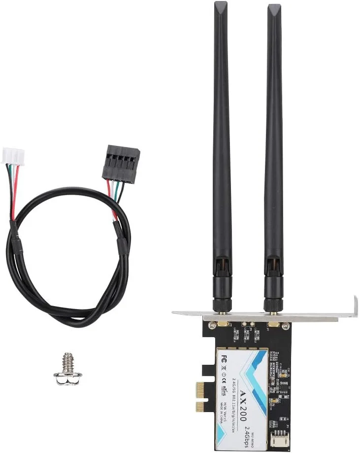 کارت شبکه بی سیم دسکتاپ بلوتوث 5.0 این-تل AX200NGW 802.11ax WiFi6 2400M PCI-E