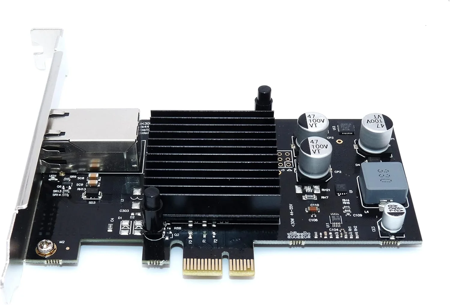 کارت شبکه اترنت گیگابیتی PoE+ LAN - تک پورت RJ45 PoE+ - PCIe X1 - چیپست Intel WG I250 - زاویه کم و زیاد - Windows Server, Windows 7/8/10/11, Linux