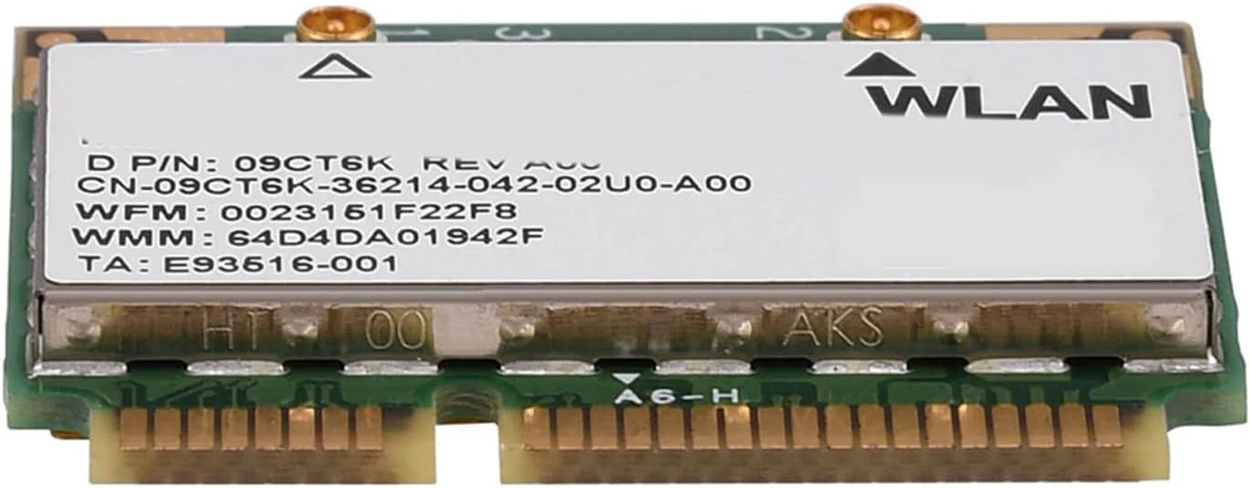کارت شبکه وایرلس مینی PCI-E دو بانده برای 6250 WiMax، صرفه جویی موثر در انرژی، انتقال سیگنال پایدار برای