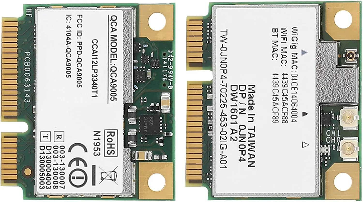 کارت وایرلس 7Gbps مدل Cryfokt QCA9005 برای 6430u E5440 E7440، کارت MINI PCI-E 4.0 با عملکرد بالا برای لپ تاپ، کامپیوترهای رومیزی و کامپیوترهای صنعتی