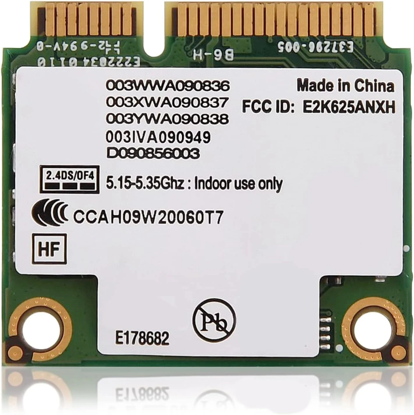 کارت شبکه وایرلس مینی PCI-E دو بانده برای 6250 WiMax، صرفه جویی موثر در انرژی، انتقال سیگنال پایدار برای