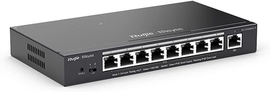 سوییچ 8 پورت PoE گیگابیتی مدیریتی ابری ریجی REYEE مدل RG-ES209GC-P