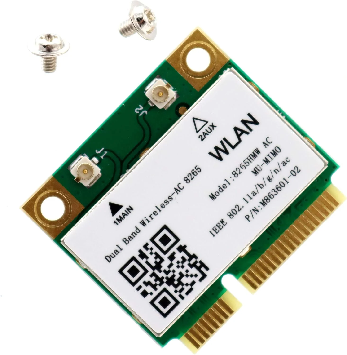 کارت شبکه وایرلس مینی پی‌سی‌آی اکسپرس 8265 HMW 8265ac 802.11ac 867Mbps وای‌فای به همراه بلوتوث 4.2