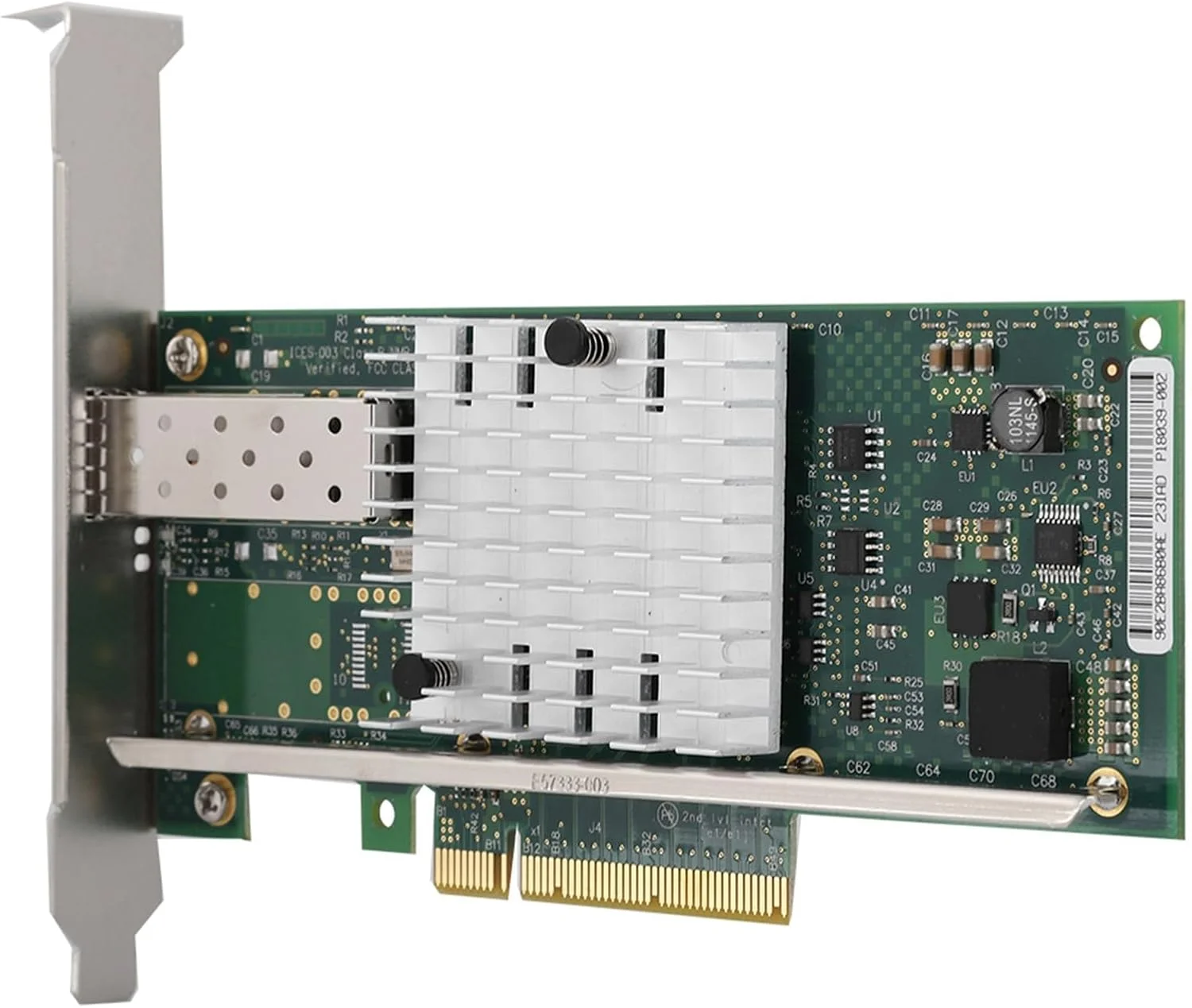 کارت شبکه گیگابیتی OVAQUIXI، کارت PCI-E، آداپتور اترنت تک پورت 10 گیگابیت بر ثانیه SFP+ برای ایستگاه کاری و سرور