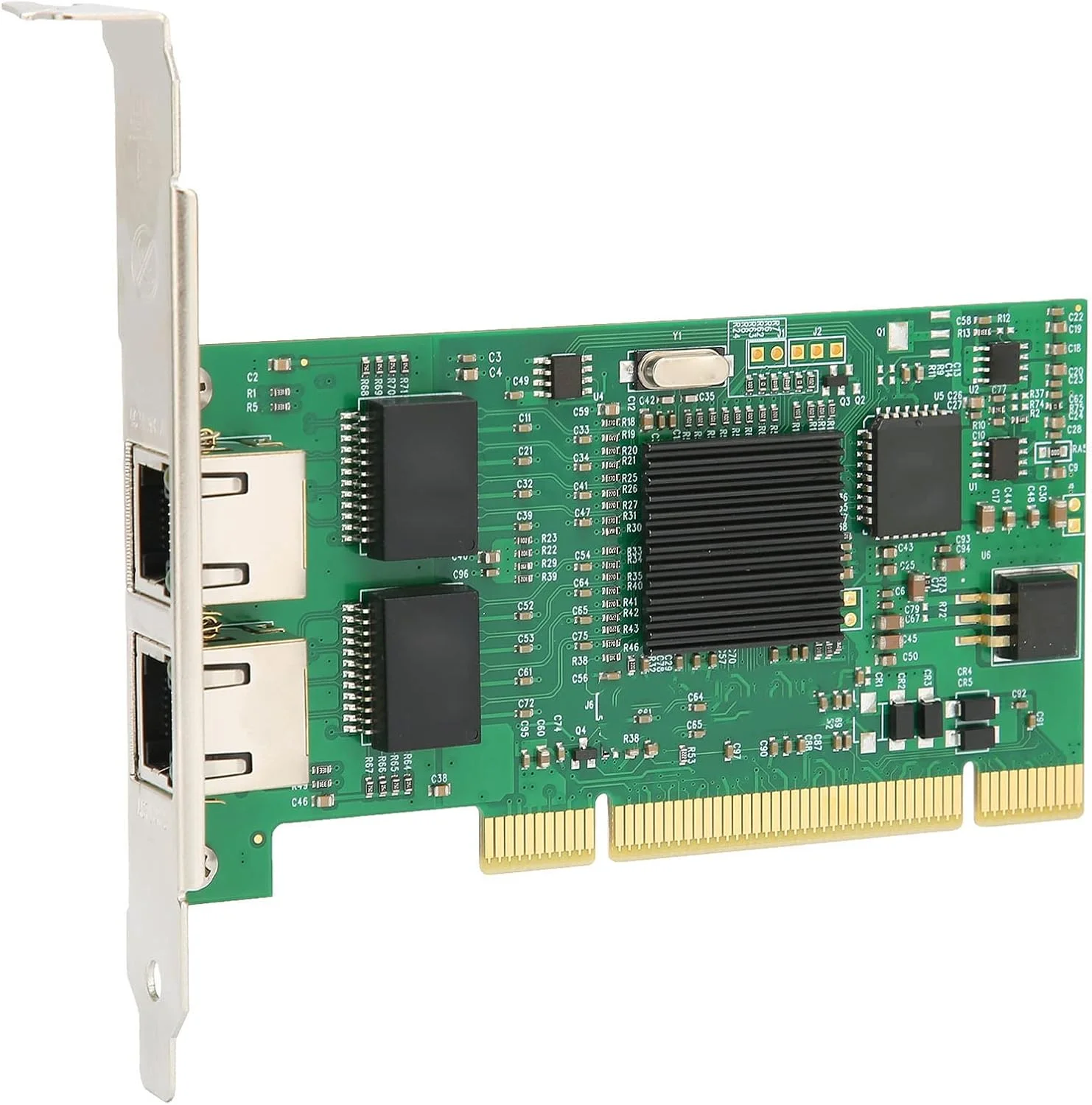 کارت شبکه PCI?E با فیلتر دوگانه، اترنت گیگابیتی دو پورت انتقال پایدار داده رابط های استاندارد RJ45 کاملاً محصور شده، برای Intel 82546، برای ویندوز 7