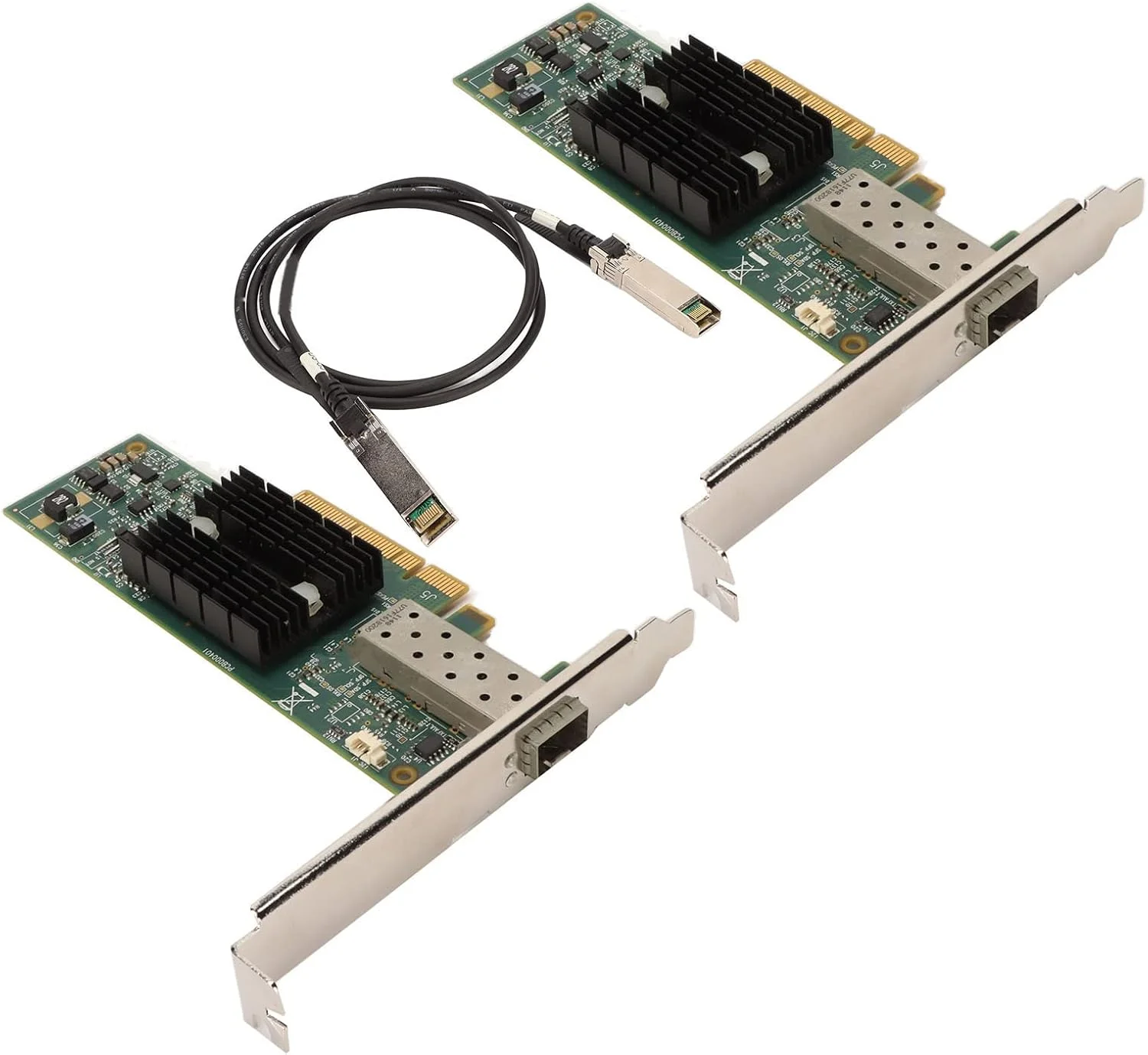 کارت شبکه OVAQUIXI 10Gb SFP+ PCIE، ساخته شده از مواد PCB، آداپتور اترنت پرسرعت، انتقال داده 10 گیگابیت بر ثانیه برای بازی و استفاده خانگی