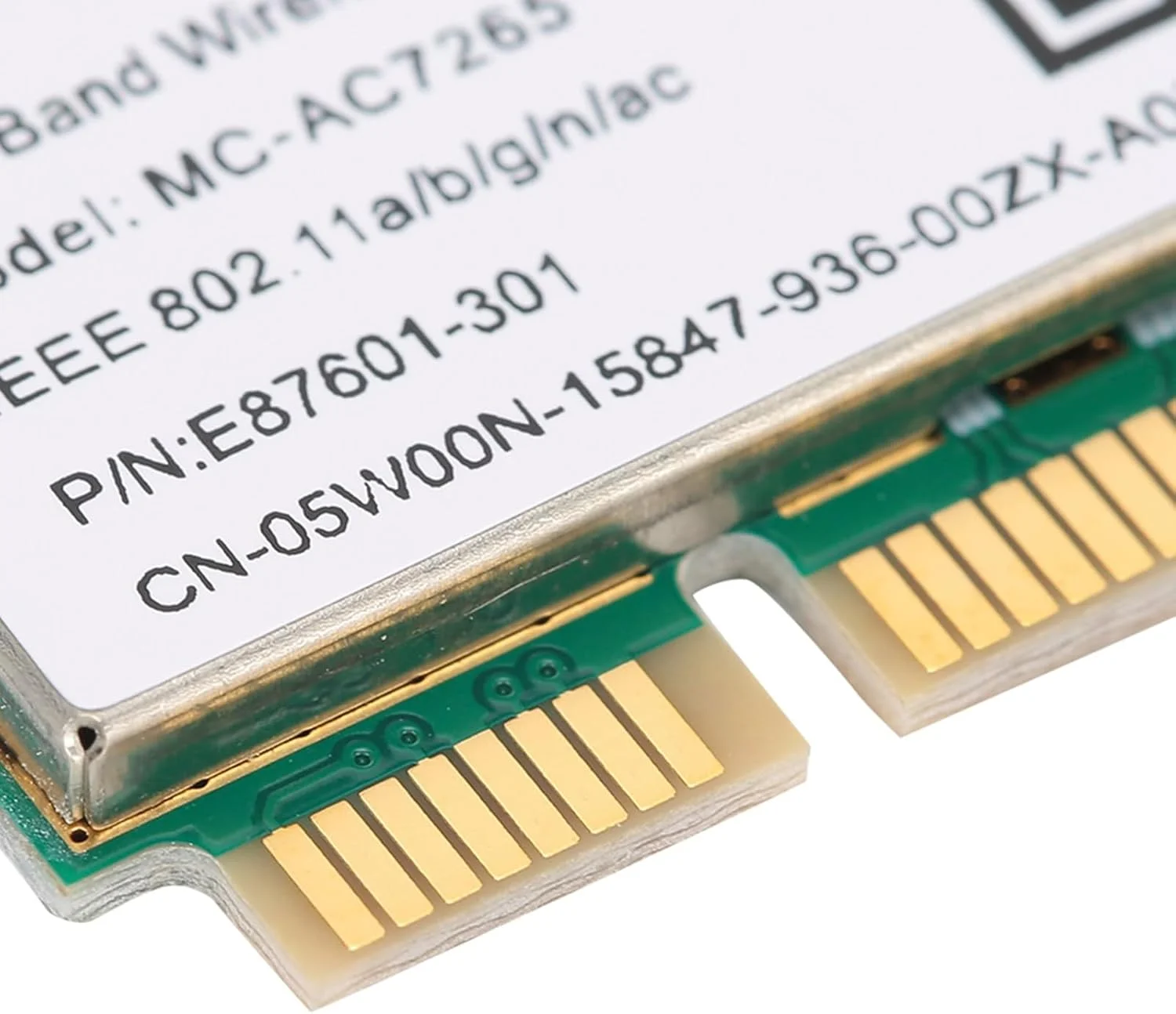 کارت شبکه وایرلس Ejoyous PCIE مدل MC-AC7265، آداپتور کارت شبکه WLAN دو بانده 2.4G/5G بلوتوث و WiFi برای لپ تاپ، نوت بوک و کامپیوترهای شخصی با سیستم عامل Win7، Win 8 و Win 10