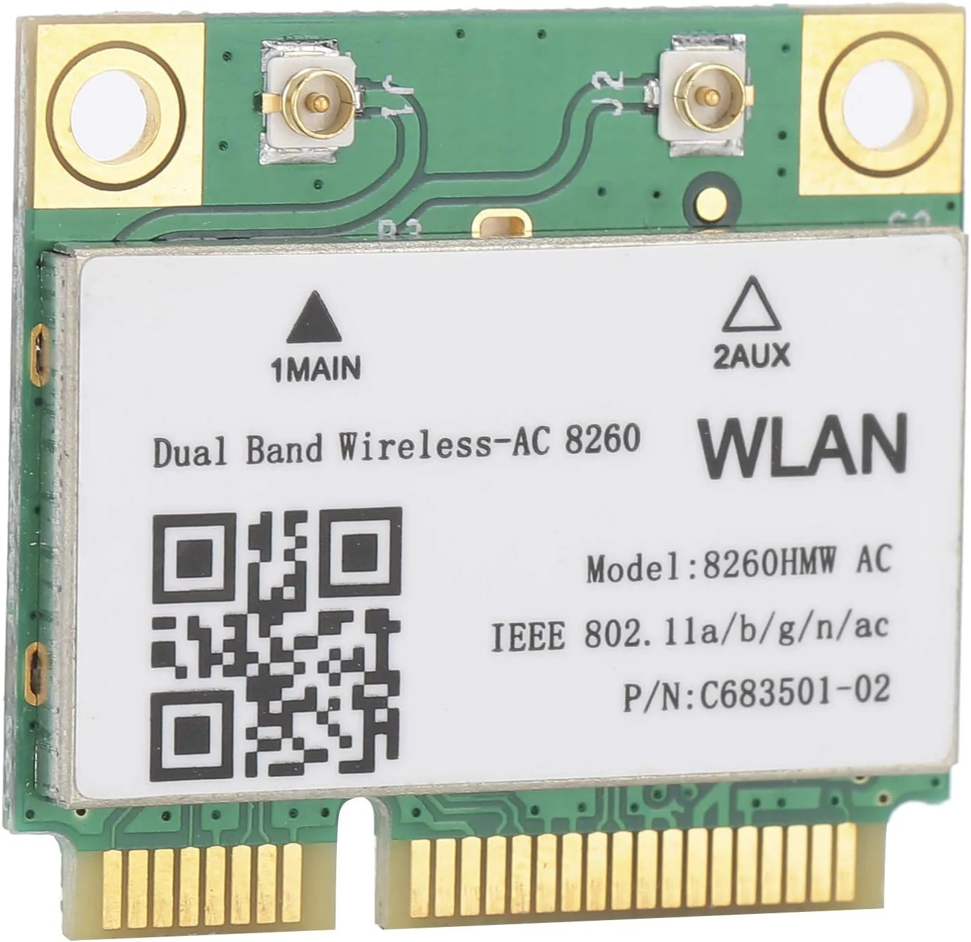 کارت شبکه بی سیم Elprico، 867 مگابیت بر ثانیه گیگابیتی دو بانده 2.4G / 5G-Pcie- WLAN با 802.11ac 8260HMW برای کامپیوتر