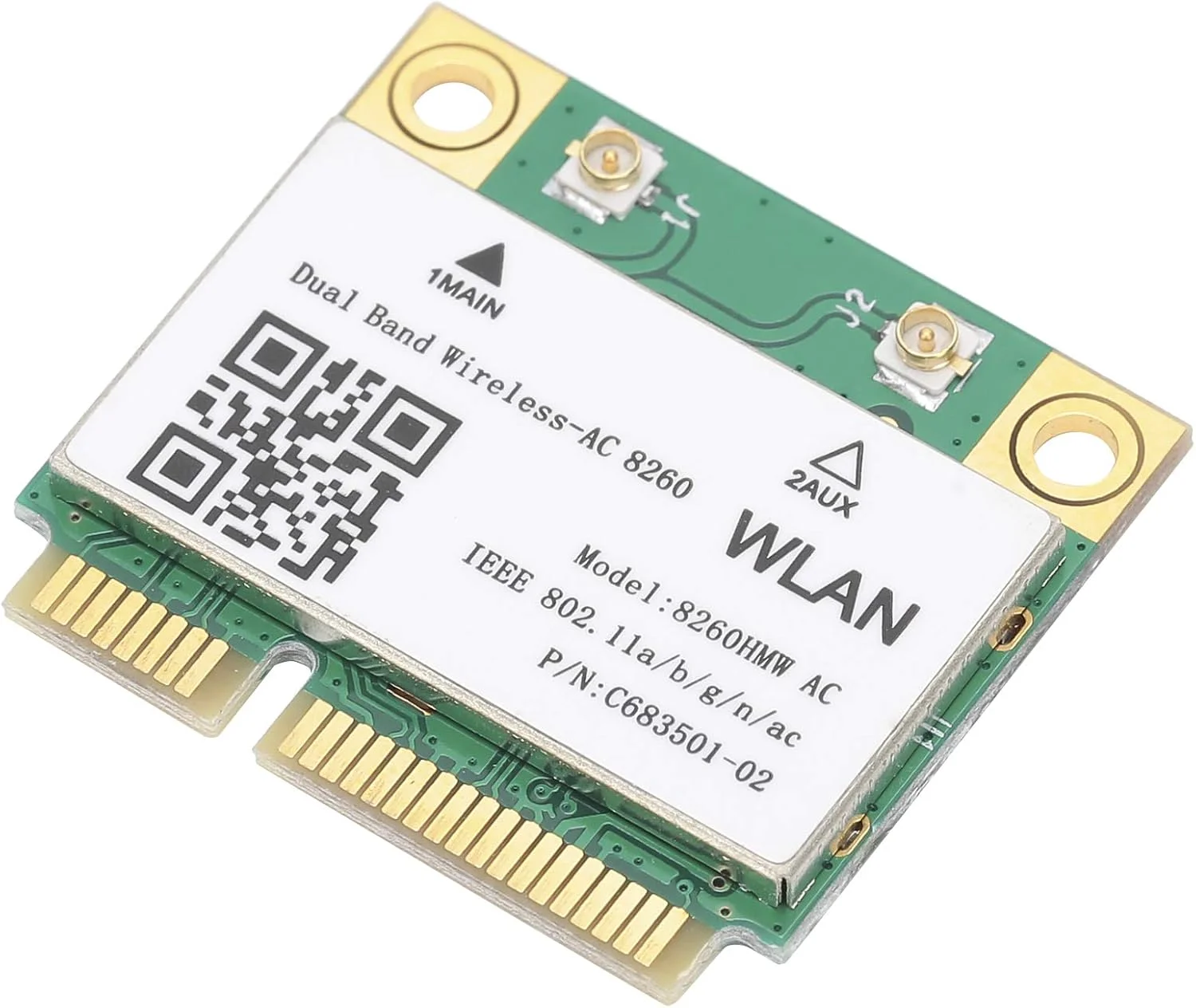 کارت شبکه بی سیم Elprico، 867 مگابیت بر ثانیه گیگابیتی دو بانده 2.4G / 5G-Pcie- WLAN با 802.11ac 8260HMW برای کامپیوتر