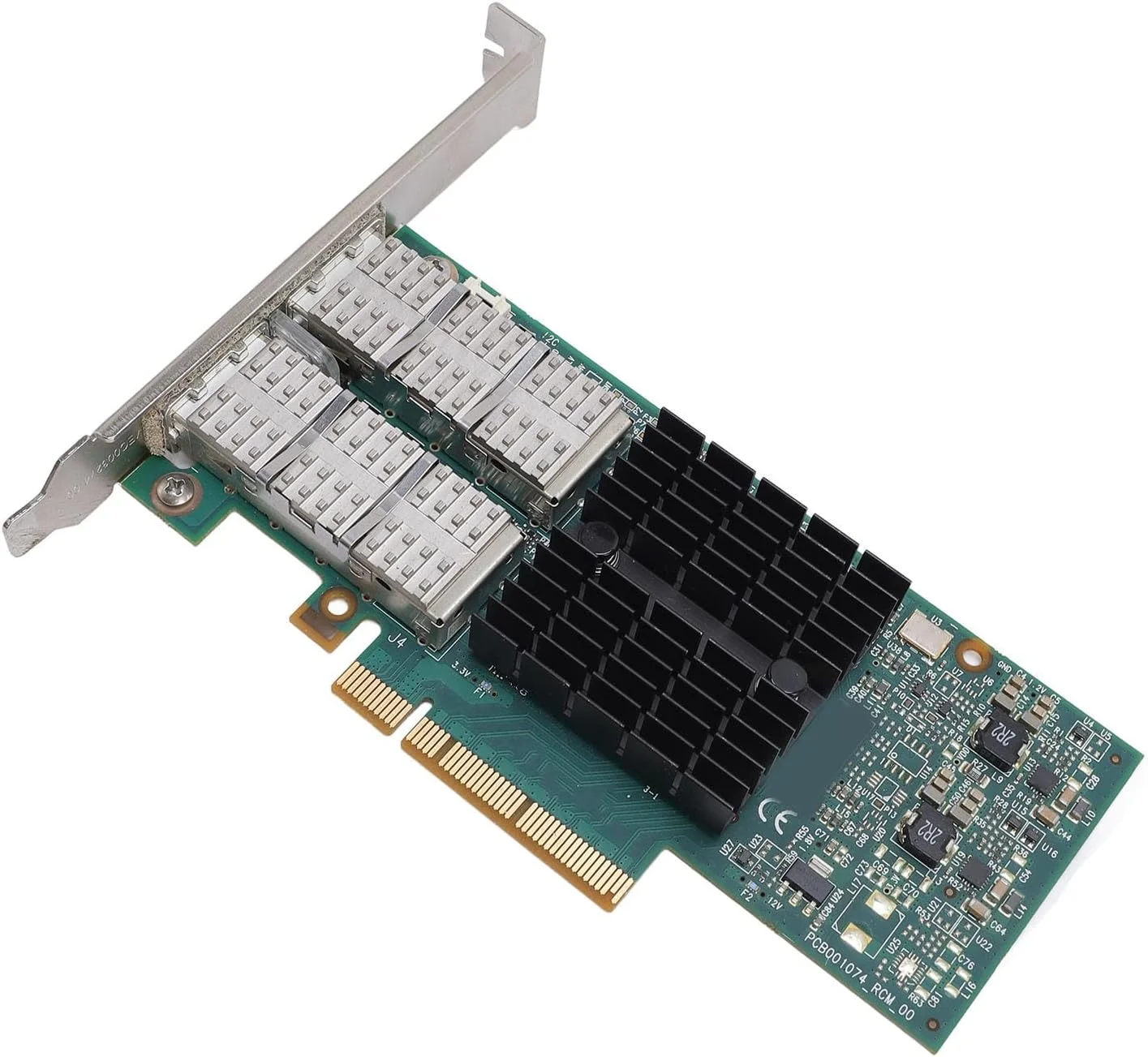 کارت شبکه اترنت 40 گیگابایتی PCIe، آداپتور سرور اترنت گیگابیتی PCI Express 3.0 X8 PCIe 40GbE 2 پورت با تاخیر کم تا 40 گیگابیت بر ثانیه برای فیبر نوری برای سری QSFP