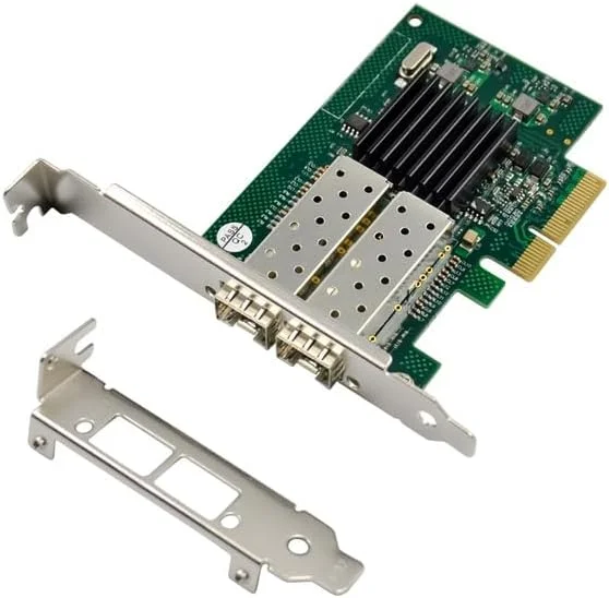 کارت شبکه دو پورت SFP دوگانه 1G اترنت PCIe x4 گیگابیتی با چیپست Intel JL82576EB سرور PCI-EXPRESS 4X