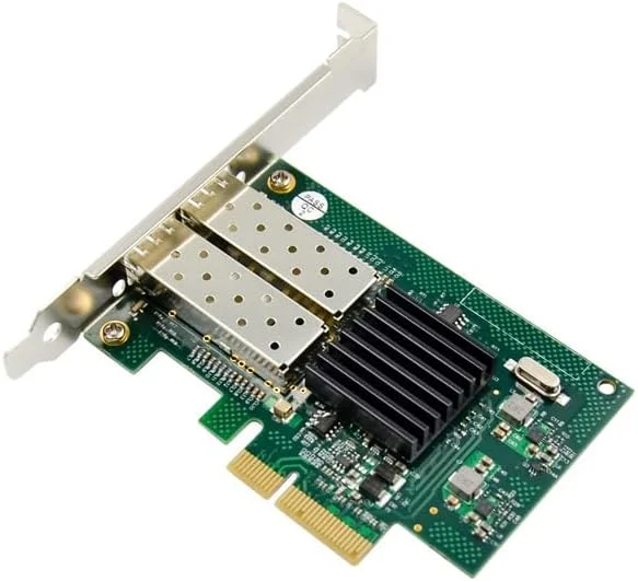 کارت شبکه دو پورت SFP دوگانه 1G اترنت PCIe x4 گیگابیتی با چیپست Intel JL82576EB سرور PCI-EXPRESS 4X