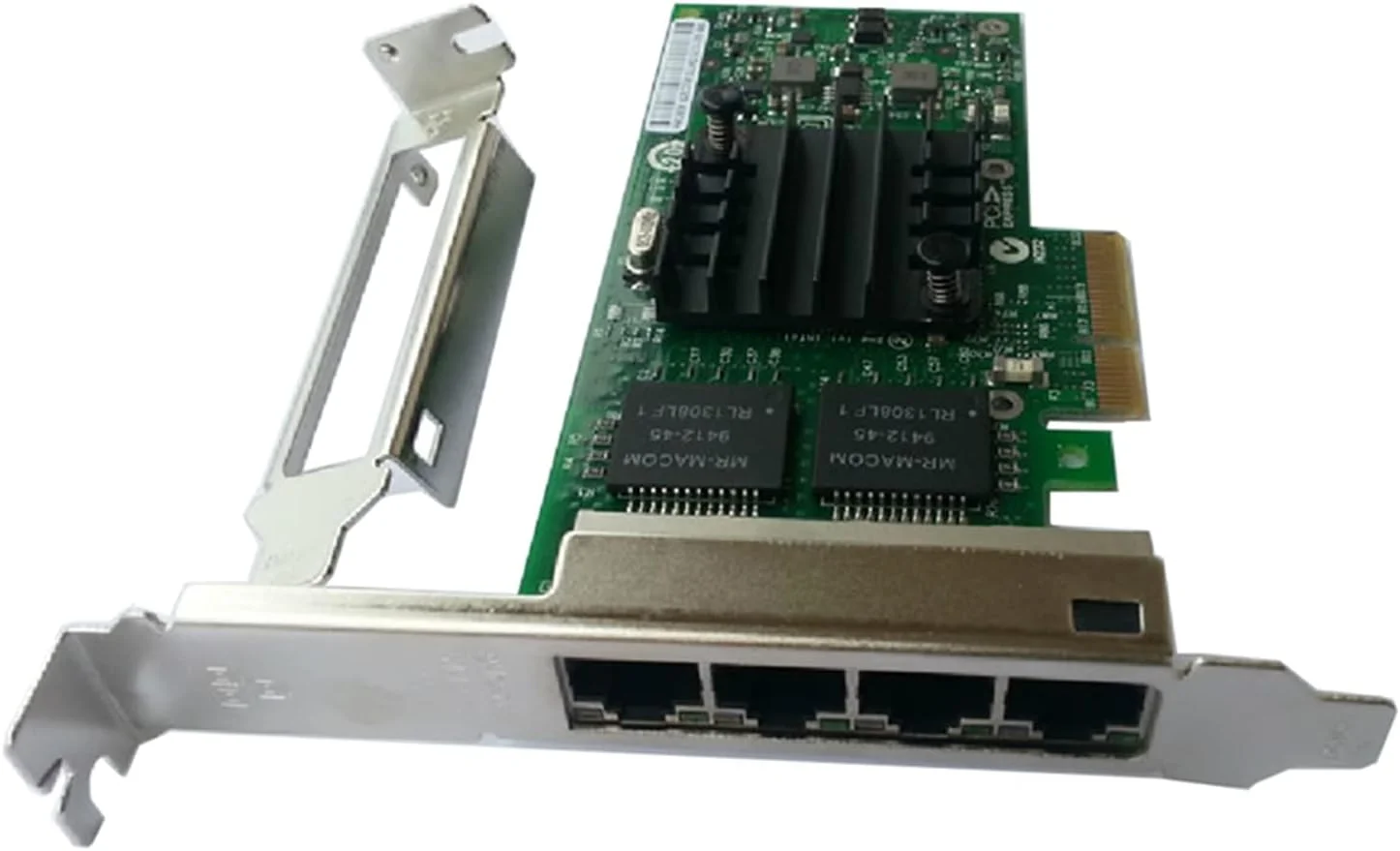 کارت شبکه اترنت 1GbE مدل I340-T4 با چهار پورت مسی RJ-45، آداپتور شبکه سرور اترنت PCIE X4 (NIC) مدل E1G44HTBLK، سازگار با تراشه Intel 82580 به همراه براکت Low Profile