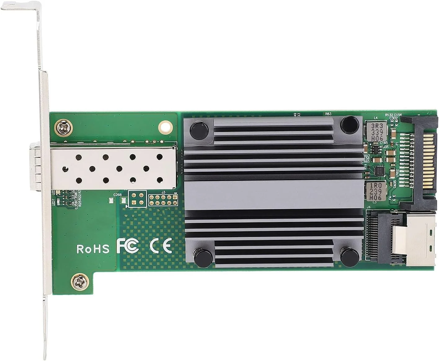 کارت شبکه M.2 به اترنت 10 گیگابیتی، 82599-1SFP M.2 به 10G 10Gbps فیبر نوری NIC، کارت شبکه M.2 به 10Gb B + M KEY 82599‑1 SFP کارت شبکه سرور کنترل صنعتی