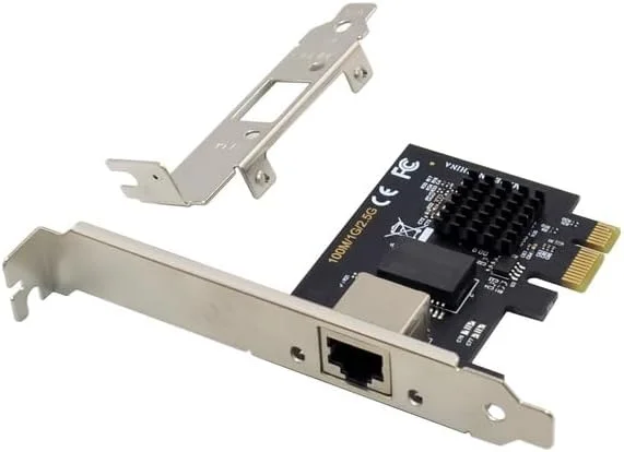 آداپتور شبکه PCIe X1 2.5G PCI Express به RJ45s کارت شبکه 2500 مگابیت بر ثانیه Lan Card GIBABIT Realtek 8125B Chip NIC تک پورت با براکت کوتاه