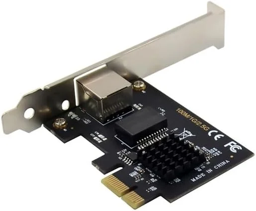 آداپتور شبکه PCIe X1 2.5G PCI Express به RJ45s کارت شبکه 2500 مگابیت بر ثانیه Lan Card GIBABIT Realtek 8125B Chip NIC تک پورت با براکت کوتاه