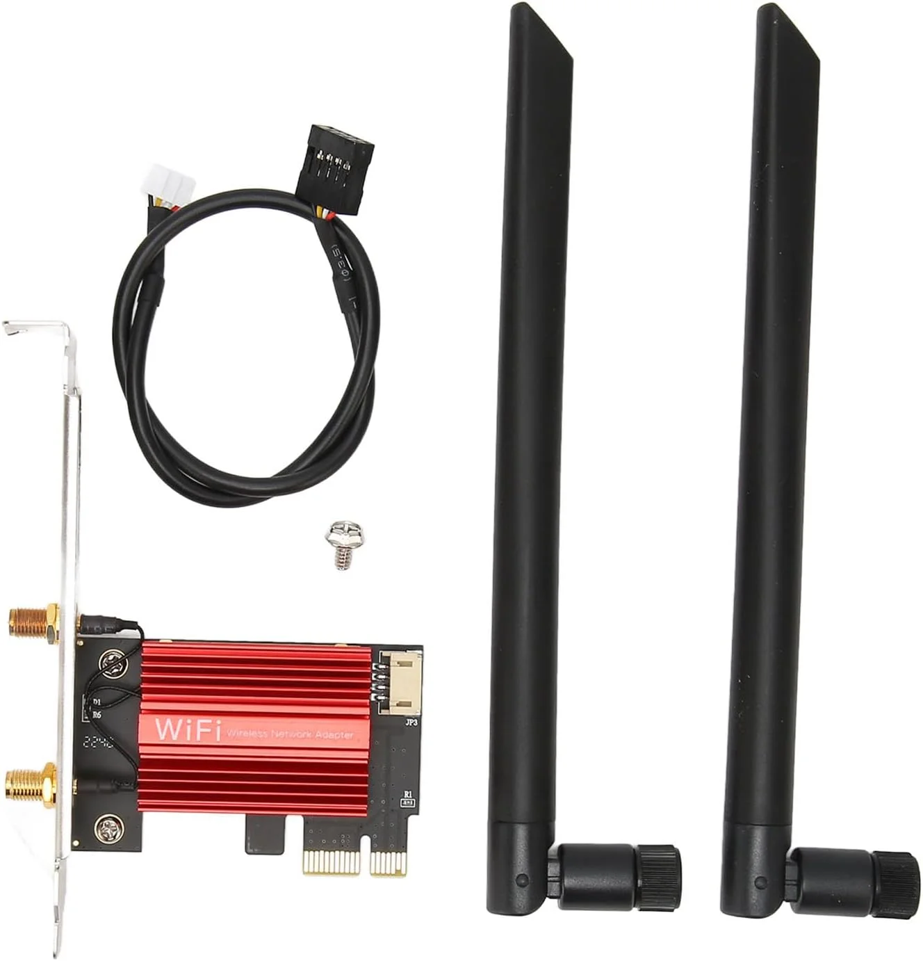 کارت شبکه وای فای 6E مدل AX210 Pro Chip PCIE با فرکانس‌های 2.4GHz، 5GHz و 6GHz، فناوری MU MIMO، نصب آسان، سرعت 5374Mbps، سازگار با Win10، Win11 و Linux