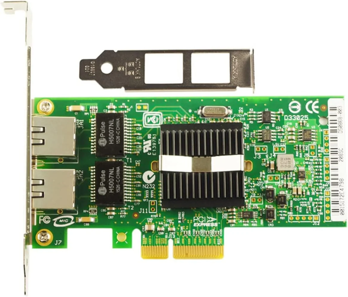 کارت شبکه دو پورت گیگابیتی PCI-E X4 با چیپ 82571 برای سرور و کامپیوتر رومیزی مدل EXPI 9402PT