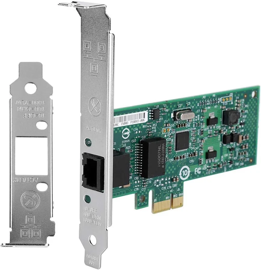 کارت شبکه با چیپ 82574L، برای کارت آداپتور گیگابیتی PCI-e دسکتاپ 1000 مگابیت بر ثانیه NIC با نشانگر LED برای سرور/ مسیریابی نرم افزاری/ ROS و غیره