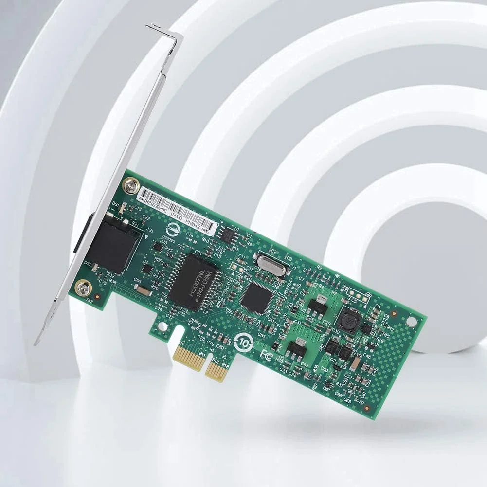 کارت شبکه با چیپ 82574L، برای کارت آداپتور گیگابیتی PCI-e دسکتاپ 1000 مگابیت بر ثانیه NIC با نشانگر LED برای سرور/ مسیریابی نرم افزاری/ ROS و غیره