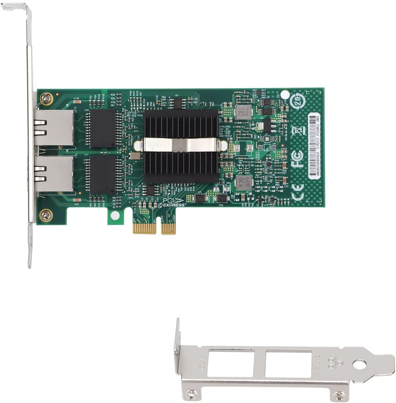 کارت شبکه اترنت گیگابیتی 1.25G، آداپتور شبکه دو پورت مسی RJ45 با تراشه 82576 پشتیبانی از انتقال UTP 3/4/5