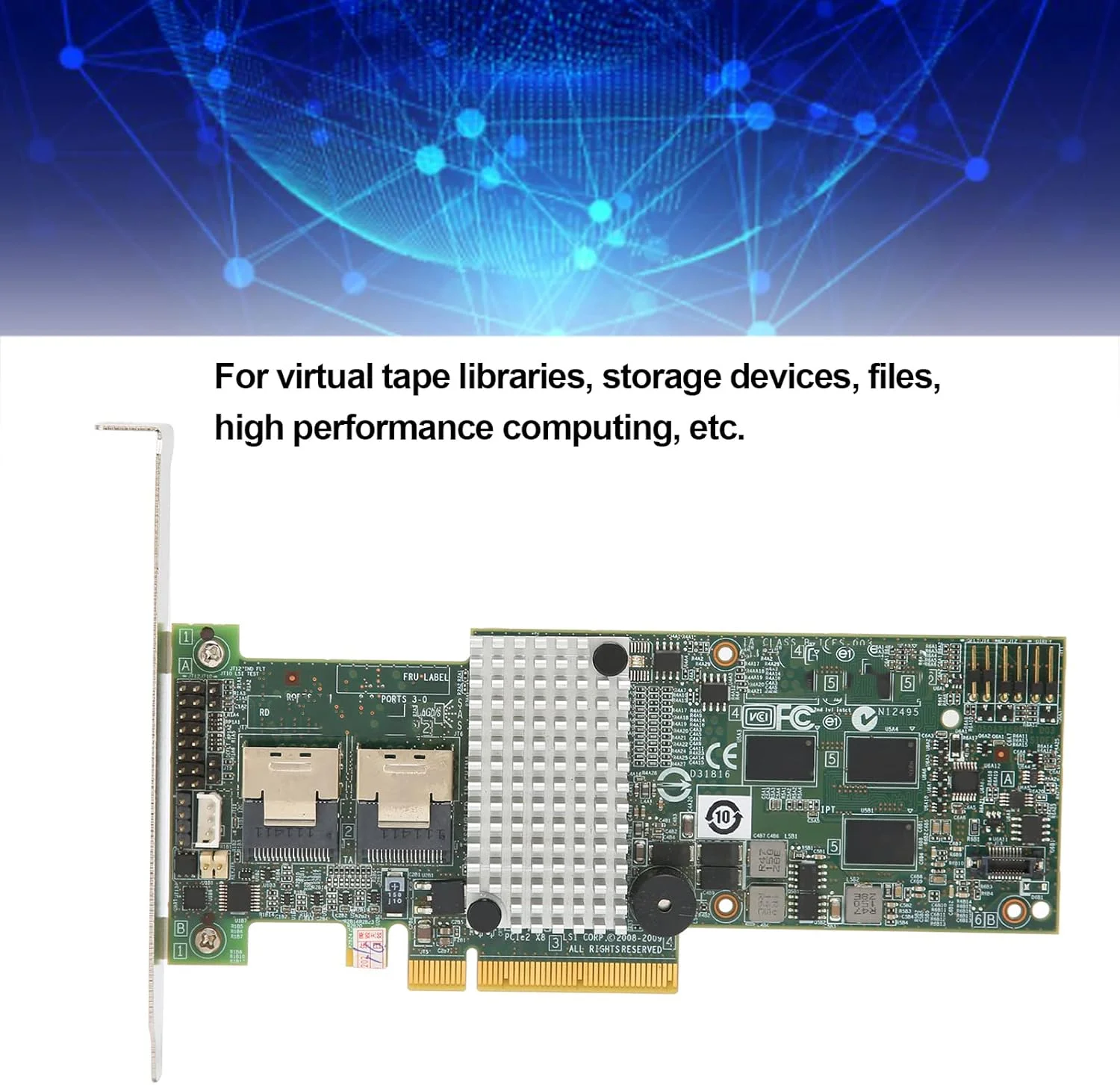 کارت کنترلر سرور اترنت گیگابیتی PCI E X8 NICs، آداپتور سرور اترنت 256 مگابایتی PCIE 2.0 با قابلیت اتصال سریع برای کتابخانه نوار مجازی، پایگاه داده کارت کنترلر سرور اترنت گیگابیتی PCI E X8 NICs، آداپتور سرور اترنت 256 مگابایتی PCIE 2.0 با قابلیت اتصال سریع برای کتابخانه نوار مجازی، پایگاه داده