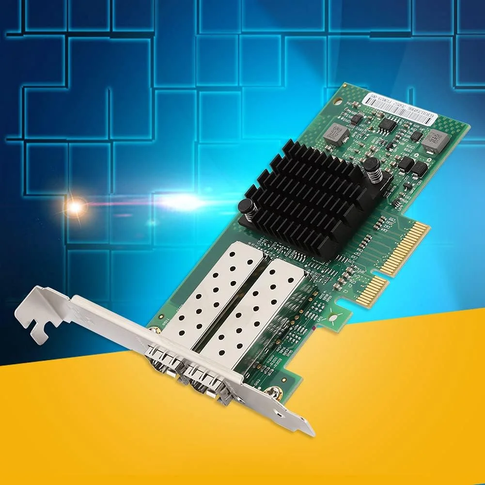 کارت گیگابیتی، آداپتور سرور پورت گیگابیتی دو پورت برای کارت فیبر I350AM4 PCI-E X4 I350-2SFP، کارت اترنت گیگابیتی PCIE با عملکرد بالا و قابلیت اطمینان بالا