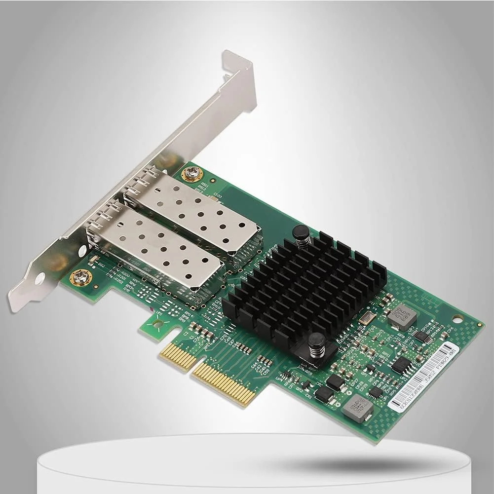 کارت گیگابیتی، آداپتور سرور پورت گیگابیتی دو پورت برای کارت فیبر I350AM4 PCI-E X4 I350-2SFP، کارت اترنت گیگابیتی PCIE با عملکرد بالا و قابلیت اطمینان بالا