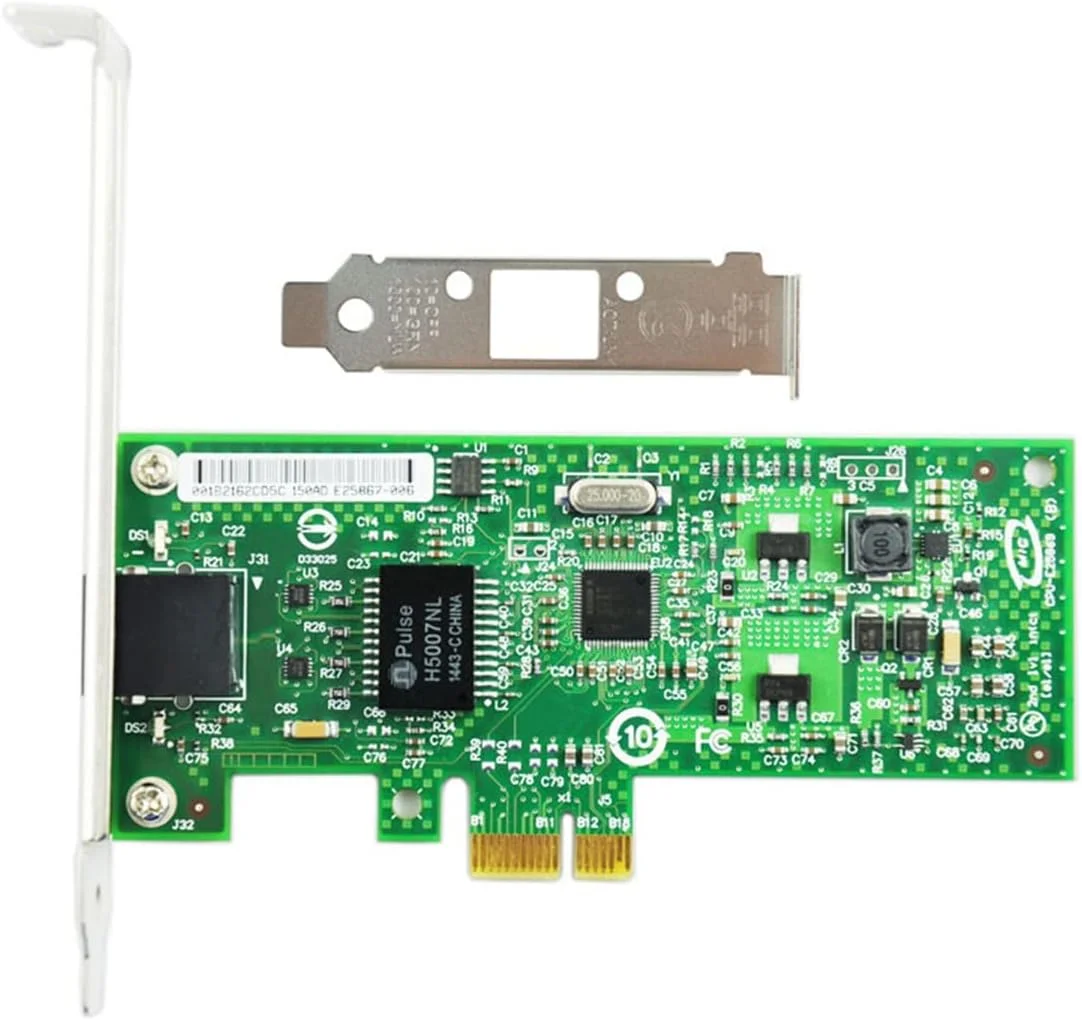 کارت آداپتور شبکه تک پورت PCI-E X1 RJ45 گیگابیتی با تراشه 82574L، آداپتور شبکه اترنت 1000 مگابیت بر ثانیه برای کامپیوتر رومیزی