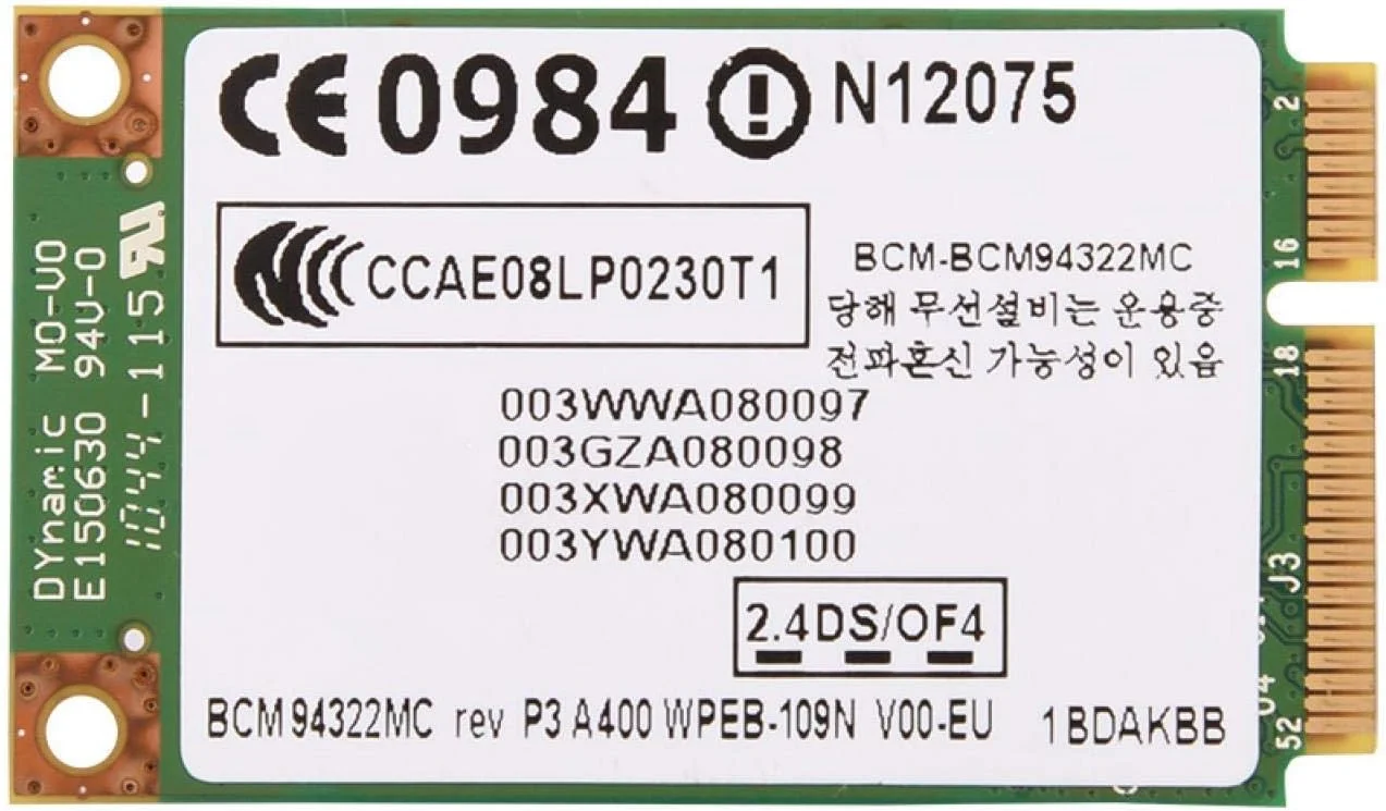 آداپتور شبکه بی‌سیم حرفه‌ای Goshyda 2.4G+5G 300Mbps دو بانده PCI-E WiFi برای HP/Mac/Dell/Asus/Hedy/TSINGHUA TONGFANG