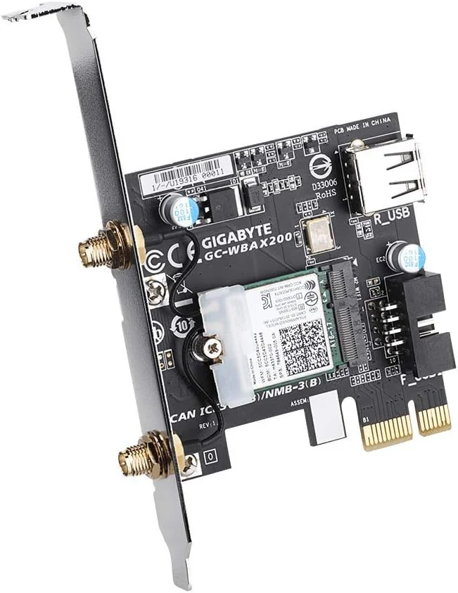 کارت توسعه گیگابایت GC-Wbax200 2x2 802.11Ax دو بانده وای فای + بلوتوث 5 PCIe