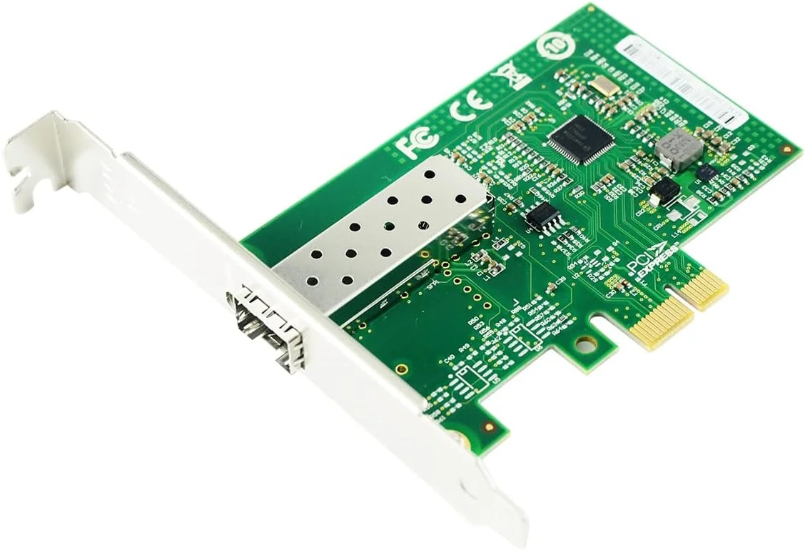 کارت شبکه فیبر نوری سرور دسکتاپ تک پورت گیگابیتی SFP با چیپ I210AS PCIE X1 مدل I210-F1/1SFP