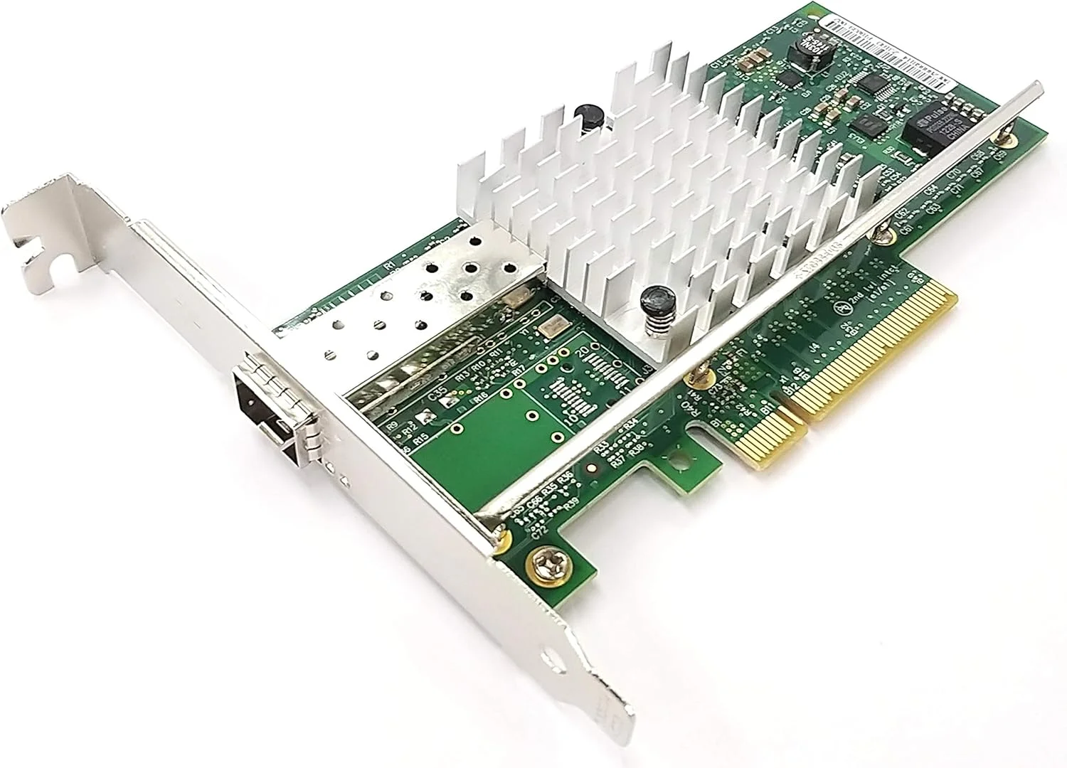 کارت شبکه فیبر نوری 10GbE SFP+ تک پورت PCI-Express x8، آداپتور گیگابیتی اترنت سرور، کارت کنترلر رابط شبکه تک پورت برای چیپست 82599EN، مشابه Intel X520-DA1