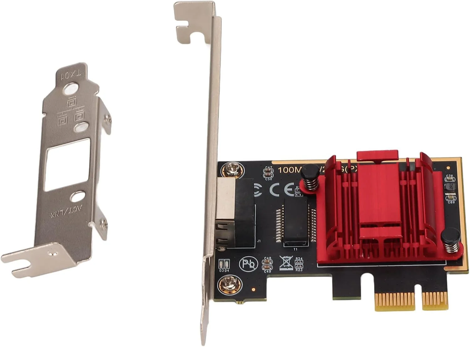 آداپتور اینترنت PCIe کارت اترنت 2.5 گیگابیتی با سرعت بالا با پورت RJ45 برای کامپیوترهای شخصی رومیزی، سرور و سیستم عامل X، انتقال پایدار و نصب آسان